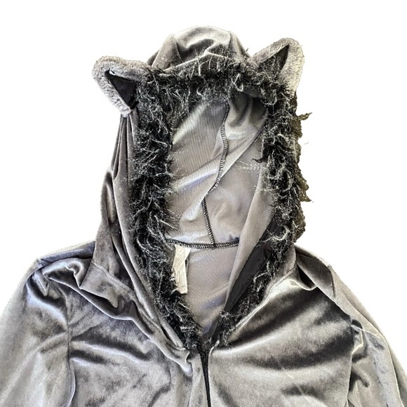 Howling Hottie Gray Grey Wolf Animal Were Fancy Dress Halloween Adult Costume - Picture 4 of 9